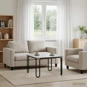 vidaXL Klubska miza Siva Sonoma 100 x 100 x 45 cm Inženirski les