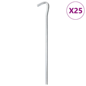 vidaXL Klini za šotor 25 kosov 23 cm O7 mm pocinkano jeklo