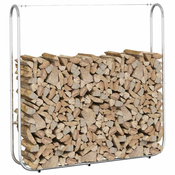 Stalak za drva za ogrjev 150x25x150 cm Pocincani celik