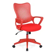 COSTWAY Ergonomski pisarniški stol z mrežastim naslonom Rdeči stol, (5000357921)