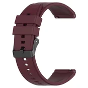 Univerzalen silikonski pas Techsuit W026 20mm za pametne ure - bordo rdeč