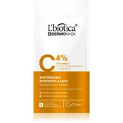 L’biotica DermoMask C 4% posvetlitvena maska za obraz 8 ml