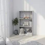 shumee vidaXL 3-nadstropna polica betonsko siva 60x24x109 cm iverna plošča