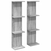 vidaXL vidaXL Stenska polica 2 pcs Siva Sonoma 25 x 15 x 100 cm, (5000307492)