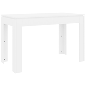 MAISON CHIC Jedilna miza - Kuhinjska miza - Jedilni stol bela 120x60x76 cm iverna plošča, (21715282)