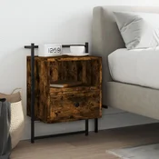 Nocni ormaric zidni boja hrasta 40x30x61 cm konstruirano drvo