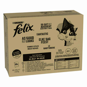Mega pakiranje Felix So gut wie es aussieht 80 x 85 g - Ribji miks (tuna, losos, trska, saj)