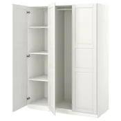 PAX/TYSSEDAL Garderobni sestav, bela/bela, 150x60x201 cm