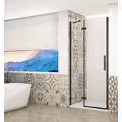 TRINITY BLACK tuš vrata 800 mm, prozorno steklo, levo - Gelco - TRINITY - 36 - Alcove by - 800 - 2000 - 8 - 14