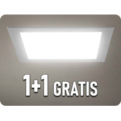 V-TAC LED vgradna plošča z napajanjem 6W, 660lm, kvadrat, 1+1 gratis! Farba svetla: Topla bela