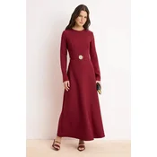 Trendyol Modest Ženska haljina Tctss26Eb00125, Bordo