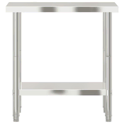 Greatstore Kuhinjska delovna miza 82,5x55x85 cm nerjaveče jeklo