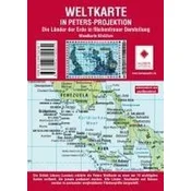 Poster Weltkarte Petersprojektion, Up-side down deutsch (ca. 82,5 x 52,3 cm)