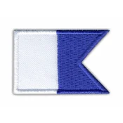 shumee Potapljaška zastava ALFA (Alpha) - Magnetna podlaga - Vezen našitek/značka/emblem