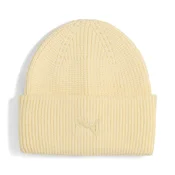PUMA Wardrobe Essentials Chunky Mid Crown Beanie, Accessories, Buttercream, OSFA