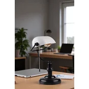 Opviq Stona lampa Banker, Crno-bela