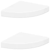 Vidaxl Kotne police 2 kosa bele 25x25x3,8 cm MDF