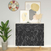 Vidaxl Samolepilna folija za pohištvo črn kamen 500x90 cm PVC