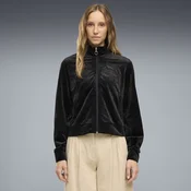 PUMA Essentials Elevated Velour Track Jacket Women, Clothing, Black, S