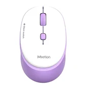 Brezžična miška Meetion R571 - belo-vijolična, 1600 DPI (PC)
