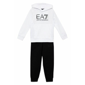 Trenirka za mlade EA7 Boys Jersey Tracksuit - white/black