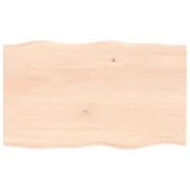 Stolna ploca 100x60x2 cm netretirana hrastovina sa živim rubom