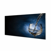 tulup.si Slika na akrilnem steklu Belo vino steklo 125x50 cm 4 obešalnika