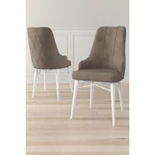 HANAH HOME Set 6 stolica Neta Cappuccino White