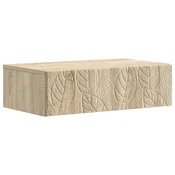 vidaXL Stenska stranska miza Sonoma hrast 87,5 x 34,5 x 17 cm
