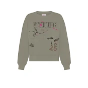 Deha GRAPHIC CREW-NECK SWEATSHIRT, ženski pulover, siva A00562