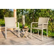 Dimenza Vrtni set iz umetnega ratana Barcelona, siv (2 stola + miza 70x70 cm, steklo)