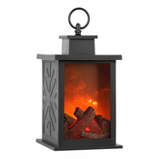Netscroll FireLantern, okrasna svetilka z izgledom kamina in navideznim ognjem