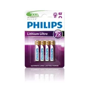 Philips BATERIJA AAA - LITHIUM ULTRA BLISTER 4 KOS (LR3)