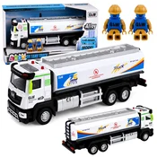 Tovornjak cisterna LEAN TOYS Kovinski, modro-bela 1:40