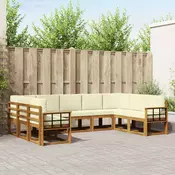 Set vanjskih sofa 9 kom. Prirodna i krem