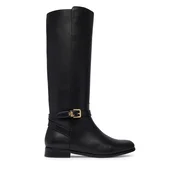 LAUREN RALPH LAUREN Jahalni škornji Brooke II Calfskin Tall Boot 802974383004 Črna