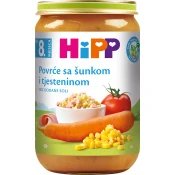 BIO kašica za bebe od povrca, tjestenine i šunke, 8 + mj., 220 g