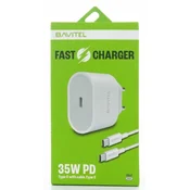 Bavitel brzi punjac 35W (za iPhone 15/16/17 PD ) Type C + kabl Type C bela ( 92020 )