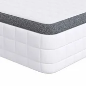 Vidaxl Vzmetnica Bela in siva 90 x 200 cm Bonell vzmet