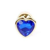 Gardj Europe Plug-Jewellery Gold Srce PLUG – temno modro