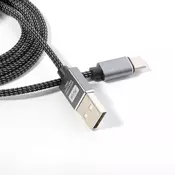 Kabel polnilni ASPOR TYPE-C - 2.4A, nylon, 1.2 m, črn