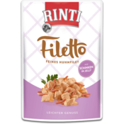 Pasja hrana Filetto Jelly, porcijska vrečka 100g - Piščanec in šunka