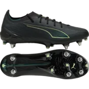 PUMA ULTRA 6 ULTIMATE MxSG Football Boots Unisex, Shoes, Black/Fizzy Light/Green Terrain, 42