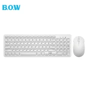 B.O.W Tastatura, Bežicna, Bela + Miš, Beli