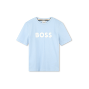 BOSS Kidswear Majica, svijetloplava / bijela