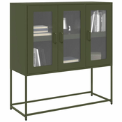 Komoda maslinastozelena 100,5x39x107 cm hladno valjani celik