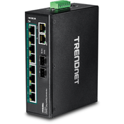 Trendnet TI-PG102 mrežni prekidac Neupravljano Gigabit Ethernet (10/100/1000) Podrška za napajanje putem Etherneta (PoE) Crno