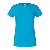 Blue Iconic womens t-shirt in combed cotton Fruit of the Loom