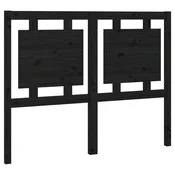 Uzglavlje za krevet crno 125,5 x 4 x 100 cm od masivne borovine
