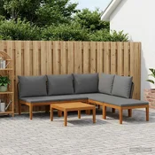 vidaXL 6 pcs Masivno akacijevo les in vrv Naravna